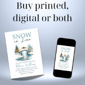 Snow in Love Christmas Winter Vrijgezellenfeest Kaart