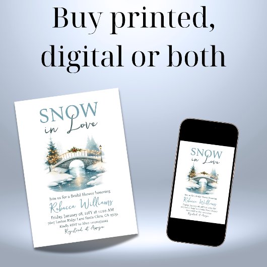 Snow in Love Christmas Winter Vrijgezellenfeest Kaart