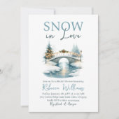 Snow in Love Christmas Winter Vrijgezellenfeest Kaart (Voorkant)