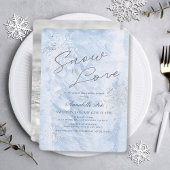 Snow in Love Frozen Winter Snowflake Vrijgezellenf Kaart