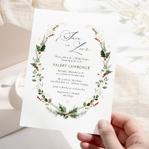 Snow in Love Golden Snowflakes Vrijgezellenfeest Kaart