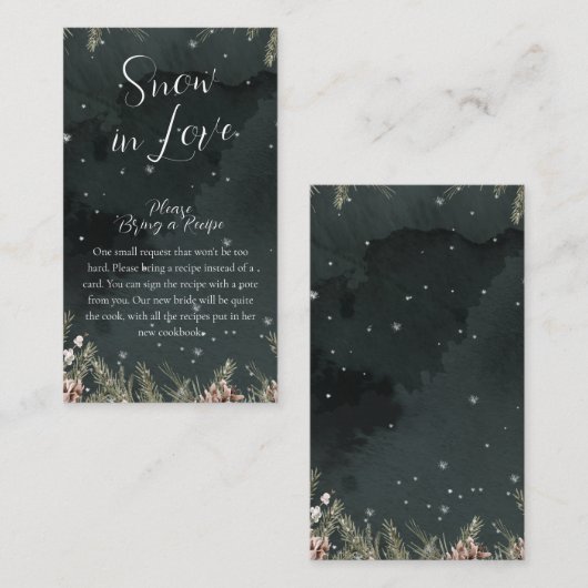 Snow In Love Informatiekaartje (Voorkant / Achterkant)