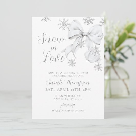 Snow in Love Kaart (Staand voorkant)