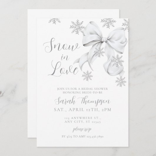 Snow in Love Kaart (Voorkant / Achterkant)