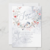 Snow in Love Modern wintersneeuw vrijgezellenfeest Kaart (Voorkant)