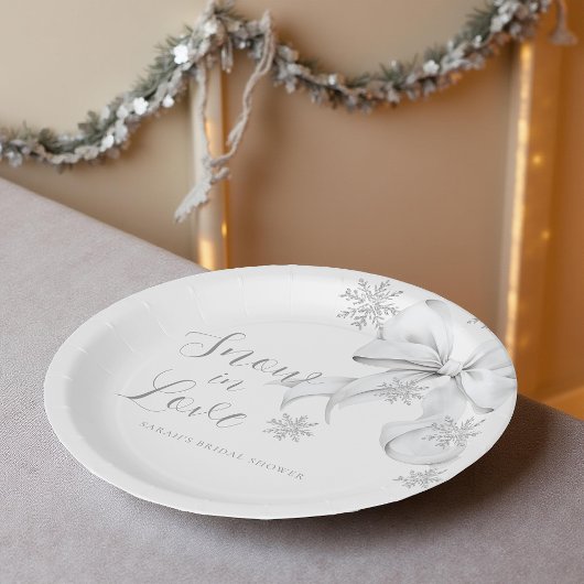Snow in Love Papieren Bordje