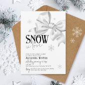 Snow In Love Schattige Bow Snowflake Winter Baby s Kaart