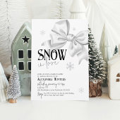 Snow In Love Schattige Bow Snowflake Winter Baby s Kaart