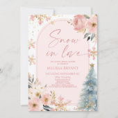 Snow In Love Snowflake Roze Winter Vrijgezellenfee Kaart (Voorkant)