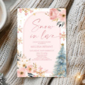 Snow In Love Snowflake Roze Winter Vrijgezellenfee Kaart