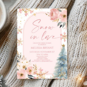 Snow In Love Snowflake Roze Winter Vrijgezellenfee Kaart