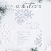 Snow In Love Snowflake Winter Vrijgezellenfeest Acryl Uitnodigingen