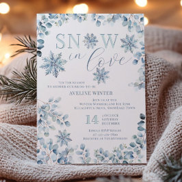 Snow in Love thema Winter Vrijgezellenfeest Kaart