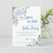 Snow in Love Vrijgezellenfeest Kaart (Staand voorkant)