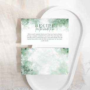 Snow in Love Vrijgezellenfeest Recept voor bruid Informatiekaartje