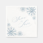 Snow in Love Vrijgezellenfeest Servet (Voorkant)