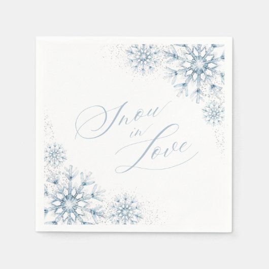 Snow in Love Vrijgezellenfeest Servet (Voorkant)
