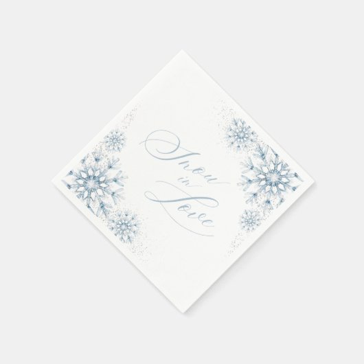 Snow in Love Vrijgezellenfeest Servet (Hoek)