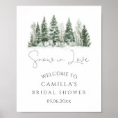 Snow in Love Vrijgezellenfeest Welkom Poster (Voorkant)