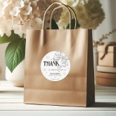 Snow In Love White Bow Baby Shower Winter Favor Ronde Sticker