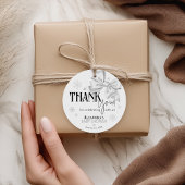 Snow In Love White Bow Elegant Winter Baby Shower Bedankjes Labels