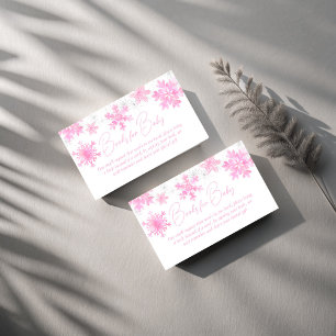 Snow in love winter baby shower boekaanvraag informatiekaartje