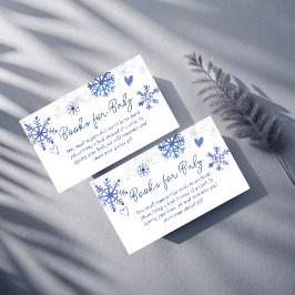 Snow in love winter baby shower boekaanvraag informatiekaartje