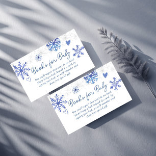 Snow in love winter baby shower boekaanvraag informatiekaartje