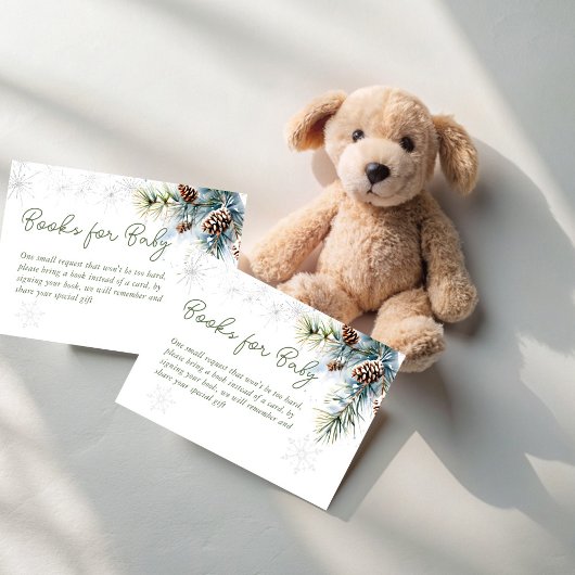 Snow in love winter baby shower boekaanvraag informatiekaartje