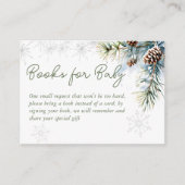 Snow in love winter baby shower boekaanvraag informatiekaartje (Voorkant)