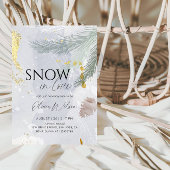 Snow in Love Winter Bridal Shower - Elegant Frost  Kaart