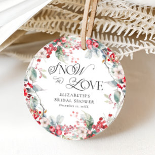Snow in Love Winter Floral Vrijgezellenfeest Bedan Bedankjes Labels