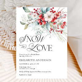Snow In Love Winter Floral Vrijgezellenfeest Kaart