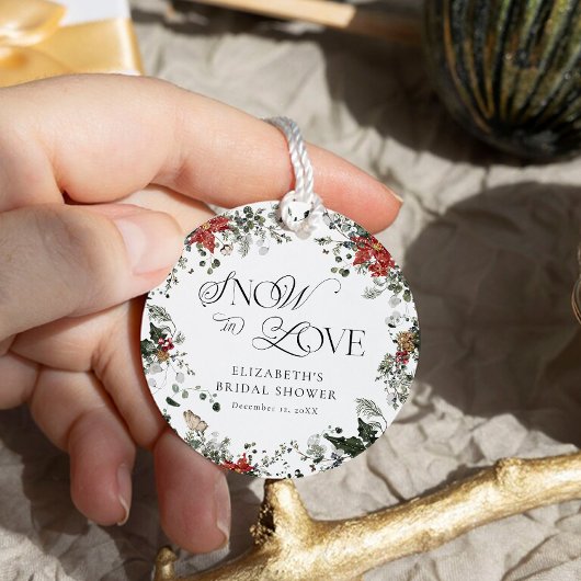 Snow in Love Winter Vrijgezellenfeest Bedankt Bedankjes Labels