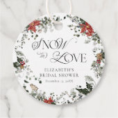 Snow in Love Winter Vrijgezellenfeest Bedankt Bedankjes Labels (Voorkant)