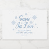 Snow in Love Winter Vrijgezellenfeest Champagne Sparkling Wijnetiket (Enkel label)