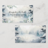 Snow in love winter Vrijgezellenfeest Deel een rec Informatiekaartje (Voorkant / Achterkant)