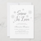 Snow In Love Winter Vrijgezellenfeest Kaart (Voorkant)
