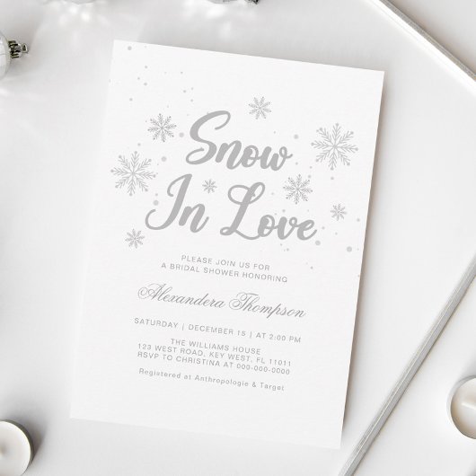 Snow In Love Winter Vrijgezellenfeest Kaart