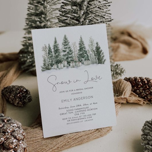 Snow In Love Winter Vrijgezellenfeest Kaart