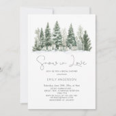 Snow In Love Winter Vrijgezellenfeest Kaart (Voorkant)