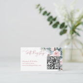 Snow in love winter vrijgezellenfeest qr gift regi informatiekaartje (Staand voorkant)