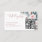 Snow in love winter vrijgezellenfeest qr gift regi informatiekaartje (Voorkant)