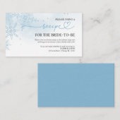 Snow in Love Winter Vrijgezellenfeest Recept Aanvr Informatiekaartje (Voorkant / Achterkant)