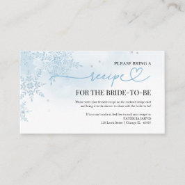 Snow in Love Winter Vrijgezellenfeest Recept Aanvr Informatiekaartje