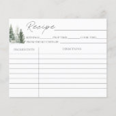 Snow In Love Winter Vrijgezellenfeest Recept Kaart (Voorkant)