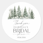 Snow In Love Winter Vrijgezellenfeest Ronde Sticker (Voorkant)