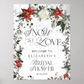 Snow In Love Winter Vrijgezellenfeest Welkom Poster (Voorkant)