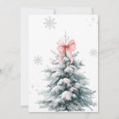 Snow in love Winter Wonderland Bow Bridal Shower Kaart (Achterkant)