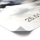 Snow in love winterbos vrijgezellenfeest welkom poster (Hoek)